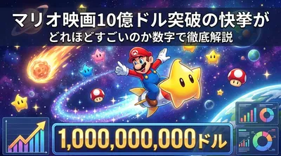 マリオ映画10億ドル突破の快挙がどれほどすごいのか数字で徹底解説