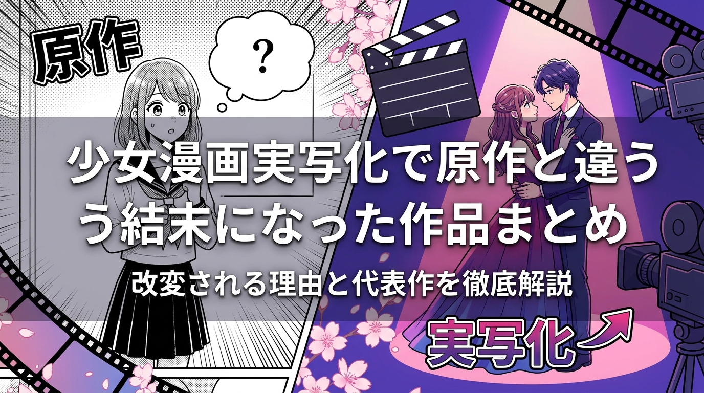 少女漫画実写化で原作と違う結末になった作品まとめ|改変される理由と代表作を徹底解説