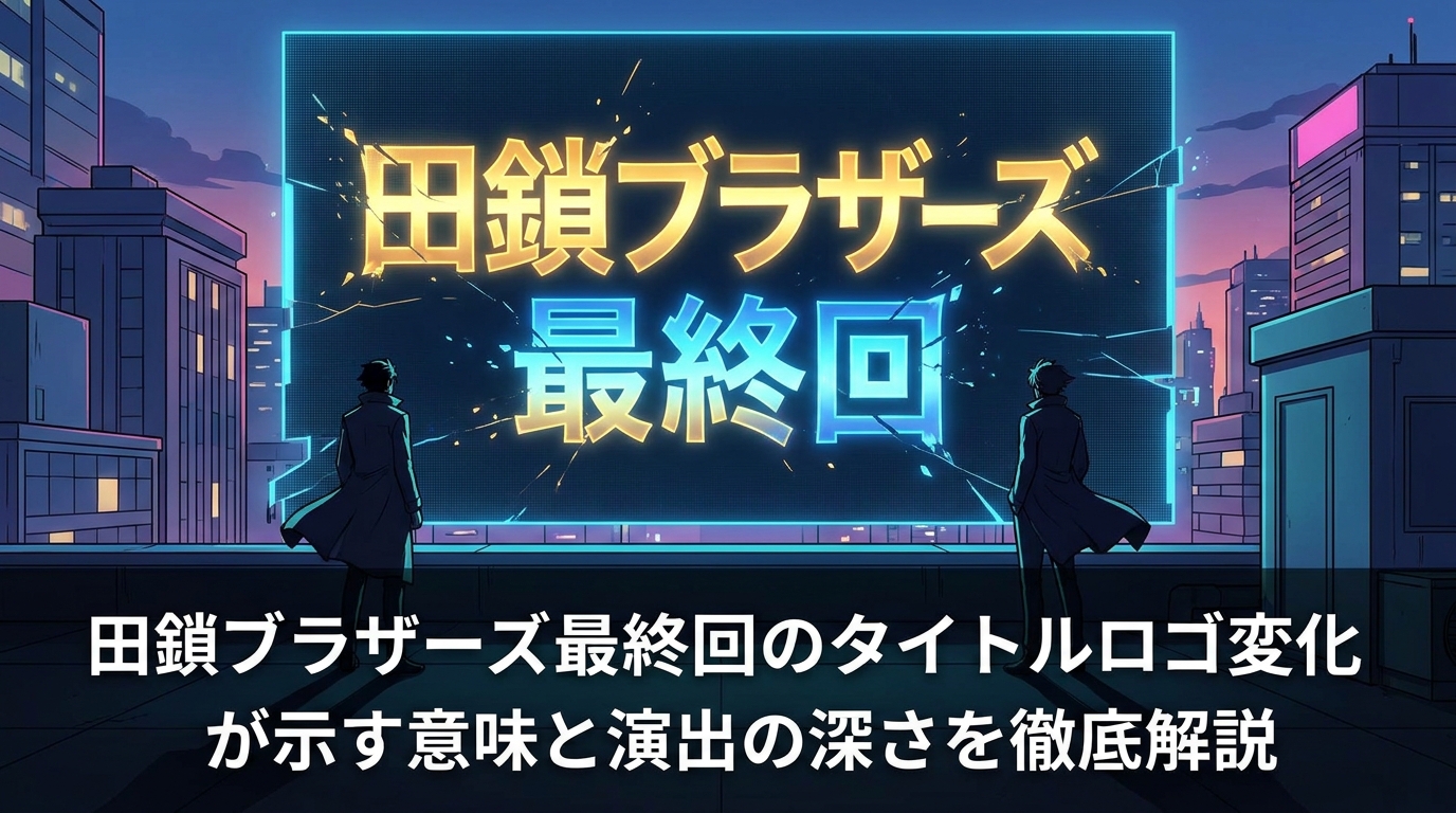 田鎖ブラザーズ最終回のタイトルロゴ変化が示す意味と演出の深さを徹底解説