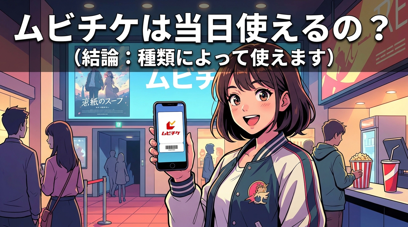 ムビチケは当日使えるの？