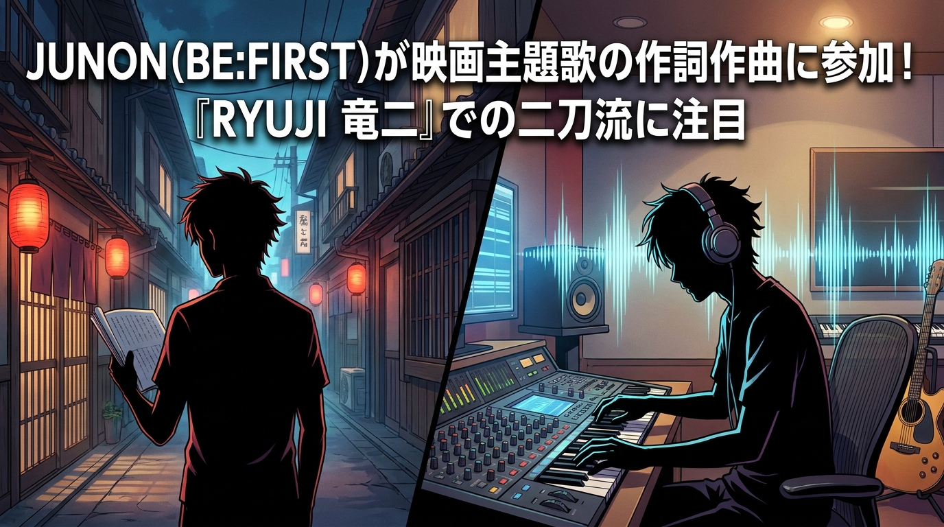 JUNON（BE:FIRST）が映画主題歌の作詞作曲に参加！『RYUJI 竜二』での二刀流に注目