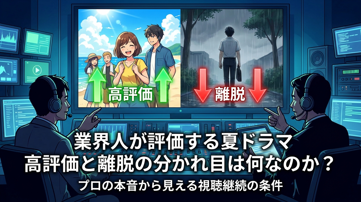 業界人が評価する夏ドラマ 高評価と離脱の分かれ目は何なのか？プロの本音から見える視聴継続の条件