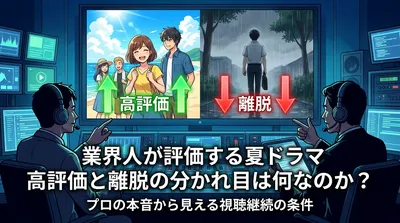 業界人が評価する夏ドラマ 高評価と離脱の分かれ目は何なのか？プロの本音から見える視聴継続の条件