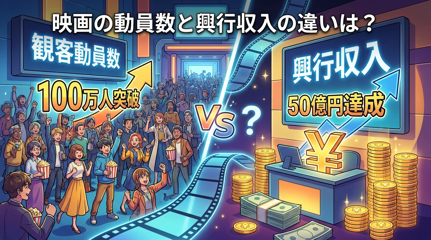 映画の動員数と興行収入の違いは？