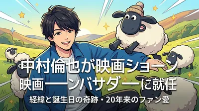中村倫也が映画ショーンバサダーに就任した経緯と誕生日の奇跡・20年来のファン愛を詳しく紹介
