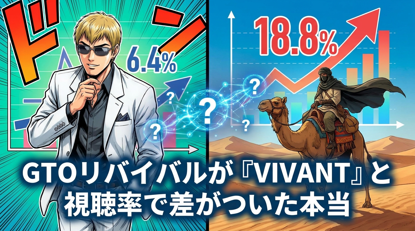 GTOリバイバルが『VIVANT』と視聴率で差がついた本当の理由は？制作戦略の違いを分析