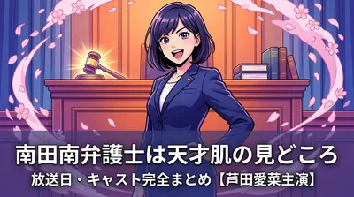 南田南弁護士は天才肌の見どころ・放送日・キャスト完全まとめ【芦田愛菜主演】