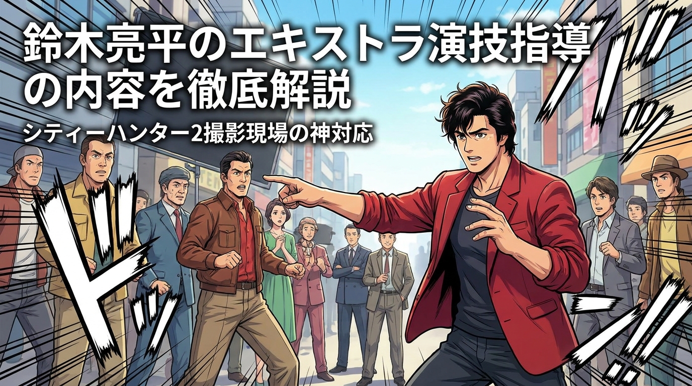 鈴木亮平のエキストラ演技指導の内容を徹底解説│シティーハンター2撮影現場の神対応とは