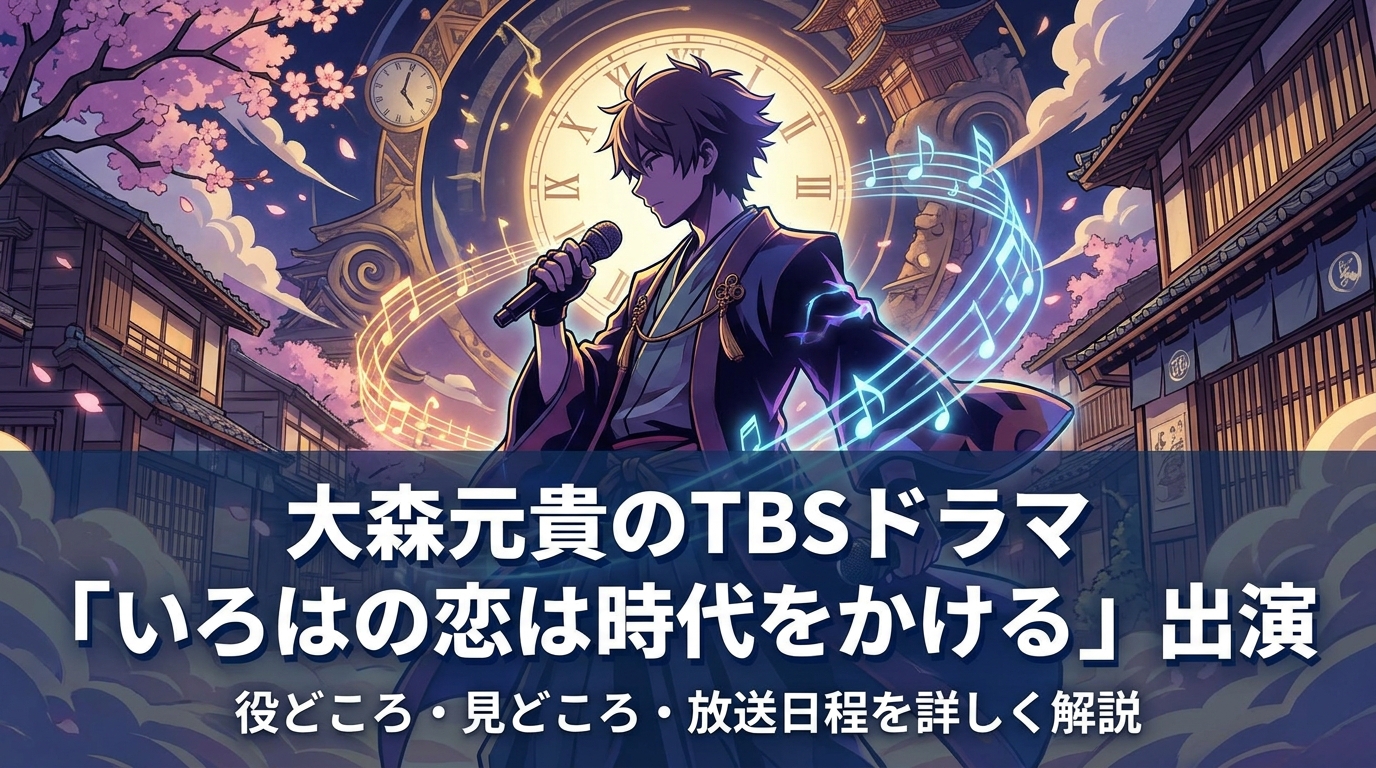 大森元貴のTBSドラマ「いろはの恋は時代をかける」出演|役どころ・見どころ・放送日程を詳しく解説