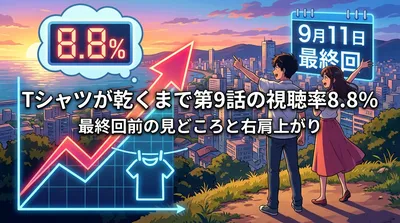 Tシャツが乾くまで第9話の視聴率8.8%・最終回前の見どころと右肩上がりの理由を解説