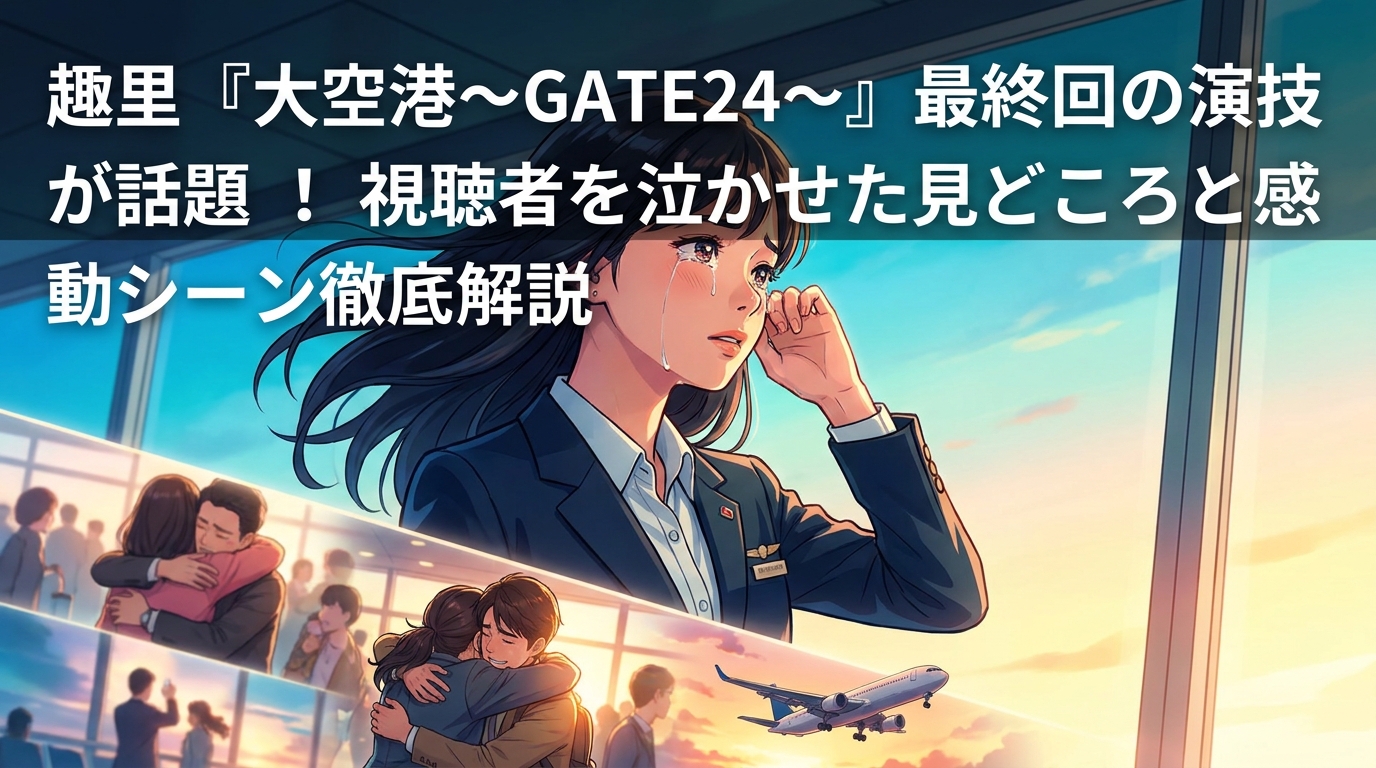 趣里『大空港~GATE24~』最終回の演技が話題!視聴者を泣かせた見どころと感動シーン徹底解説